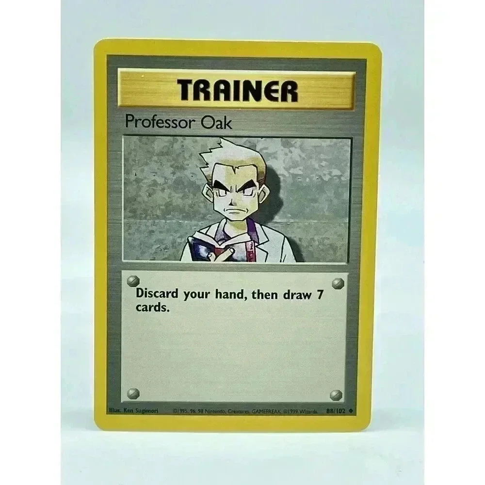 Professor Oak‎ 88/102 Regular Pokémon Trainer Uncommon Non Holo Vintage 1999 LP